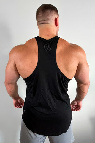 Classic Bodybuilding Racerback Stringer - Quote Black