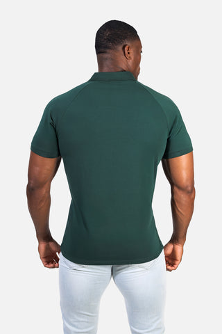 Muscle Fit All-Day Polo T-Shirt - Dark Green