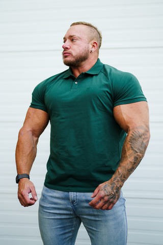 Muscle Fit All-Day Polo T-Shirt - Dark Green