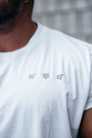 Oversized Raw-Cut Cropped Tee - White